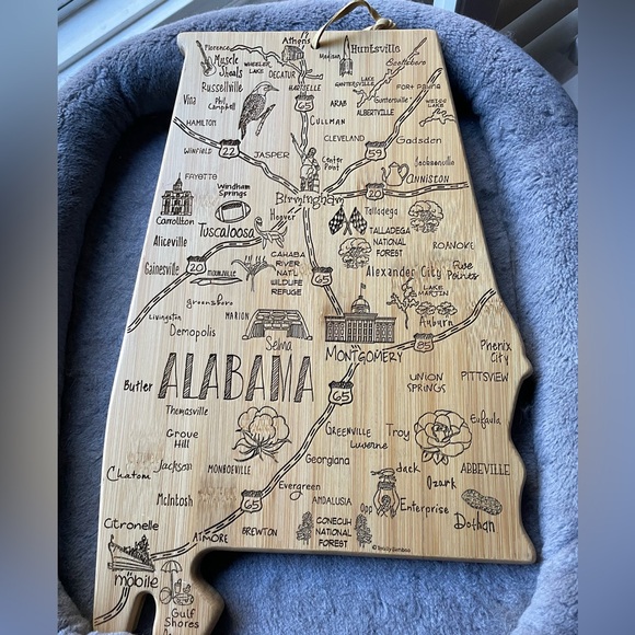 Alabama state map cutting board or wall decoration. - Picture 1 of 2